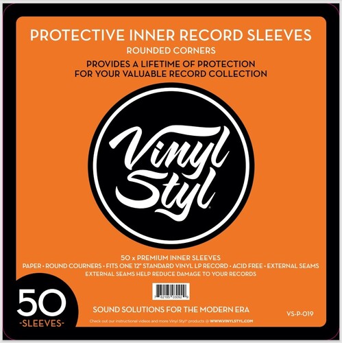 Vinyl Styl Vsp019 12in Lp In Sl Rnd Crn 50ct Wht - Vinyl Styl Vsp019 12in Lp In Sl Rnd Crn 50ct Wht - Bags/Sleeves