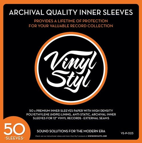 Vinyl Styl Vsp023 12in Lp Inner Slv Lined 50pk Wh - Vinyl Styl Vsp023 12in Lp Inner Slv Lined 50pk Wh - Bags/Sleeves
