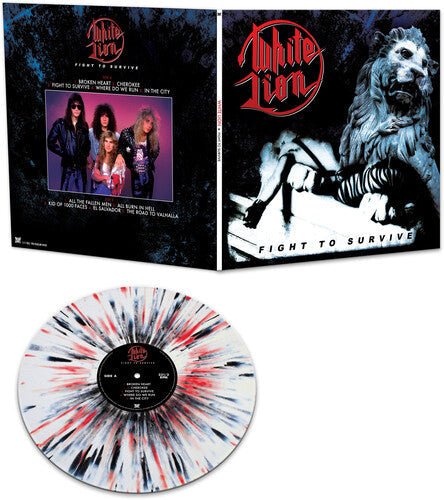 White Lion - Fight To Survive [White/Black/Red Splatter]