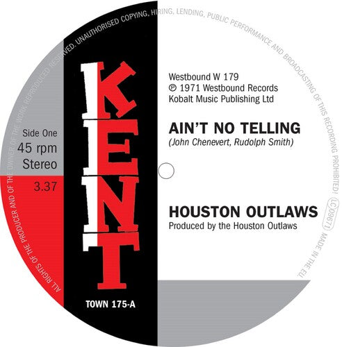 Houston Outlaws - Ain't No Telling / It's No Fun Being Alone - Vinyl Record