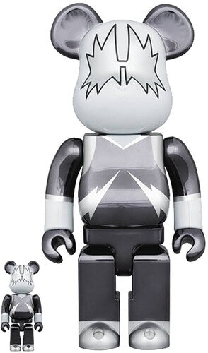 Medicom - Kiss Space Man Chrome Version 100% & 400% Bea 2pk - Collectibles