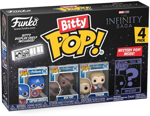 Funko Bitty Pop!: - Marvel- Capt. America 4pk - Collectibles