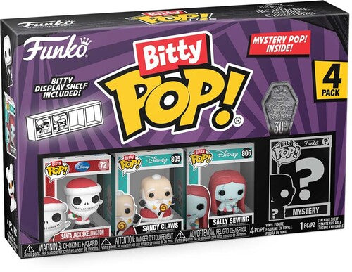 Funko Bitty Pop!: - The Nightmare Before Christmas- Santa Jack 4pk - Collectibles