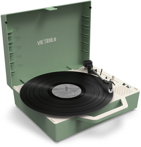 Victrola VSC725SBBAS Re-Spin Sustainable Portable Bluetooth Turntable Record Player Green
