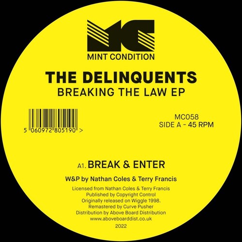 Delinquents - Breaking The Law - Vinyl Record