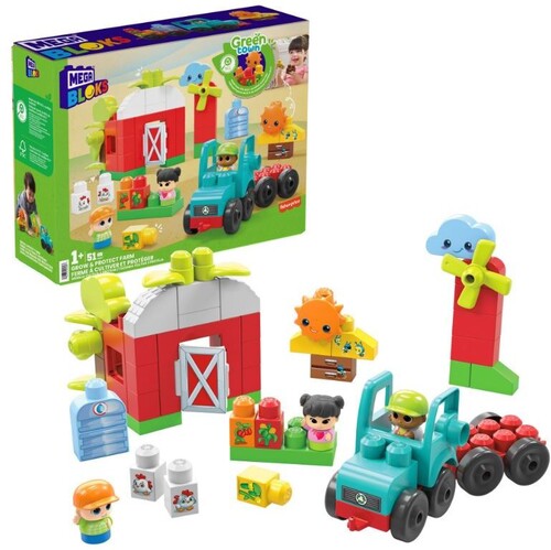 Mega Bloks - Green Town Grow & Protect Farm Toddler Building - Collectibles