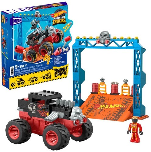 Mega Bloks Hot Wheels - Hot Wheels Smash N Crash Bone Shaker Crush Course - Collectibles