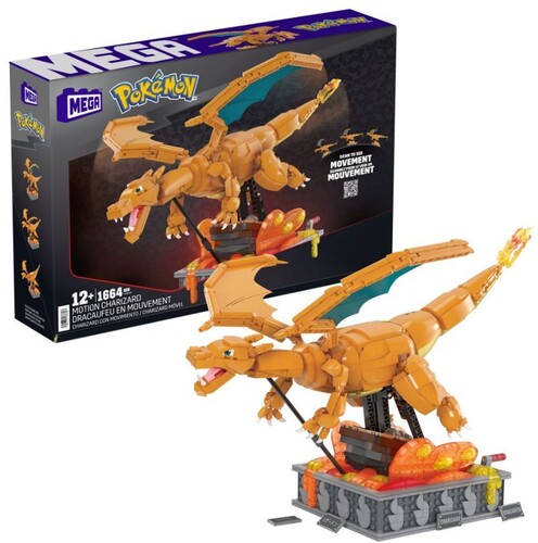 Mega Bloks Pokemon - Pokemon Build With Motion Charizard Building Toy - Collectibles