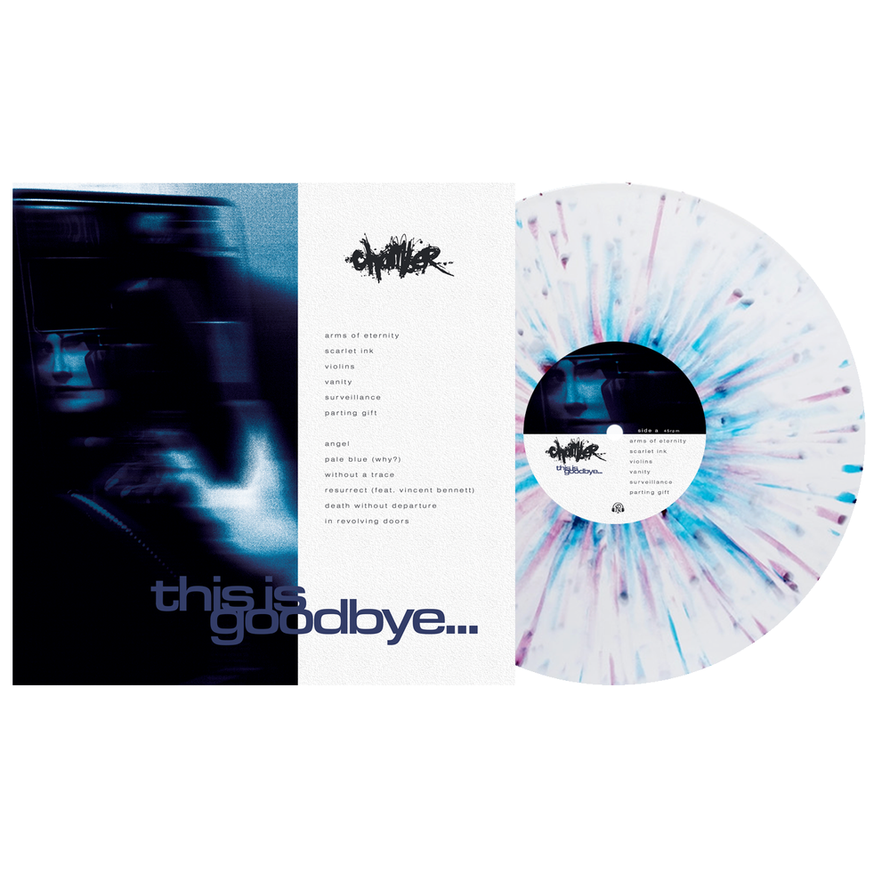 Chamber - this is goodbye... [White with Magenta and Blue Dot Splatter]