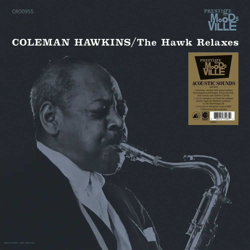 Pre-Order: Coleman Hawkins - The Hawk Relaxes - Moodsville Acoustic Sounds Series [180g Black - Stoughton tip-on jacket and OBI]