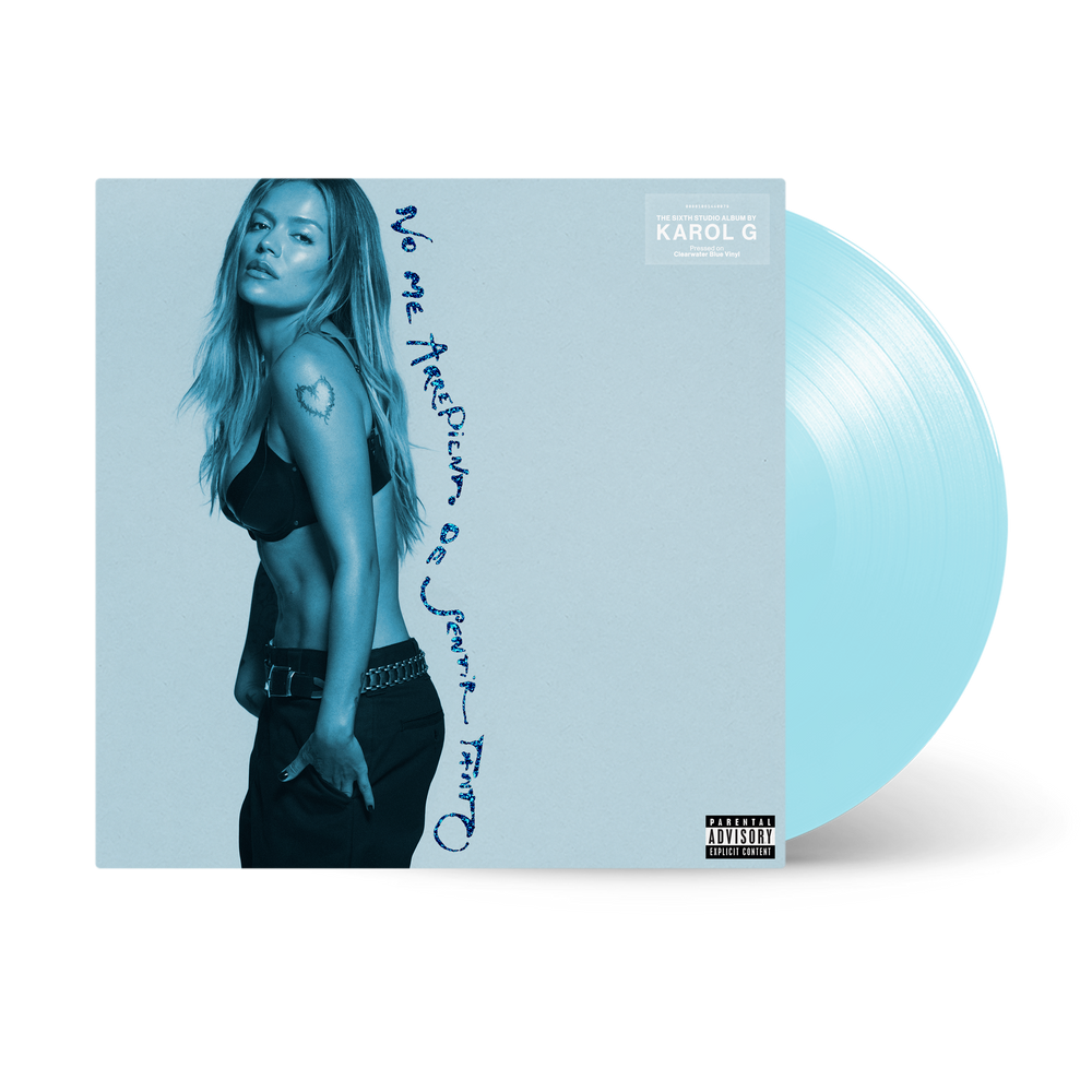 Pre-Order: Karol G - NO ME ARREPIENTO DE SENTIR TANTO [Clearwater Blue] Vinyl Record