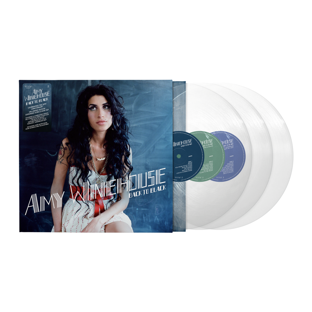 Pre-Order: Back To Black - 20th Anniversary [Deluxe Ultra Clear 3LP] Vinyl Record