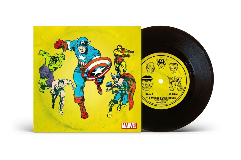 Pre-Order: Marvel Chorus - Merry Marvel Marching Society (1966 Theme) [The Marvel Super Heroes Have Arrived 7" Single] Vinyl Record