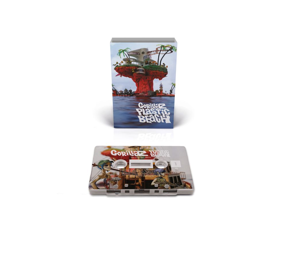 Pre-Order: Gorillaz - Plastic Beach - Brick & Mortar Exclusive [White Cassette with On Body Printing] Cassette Tape