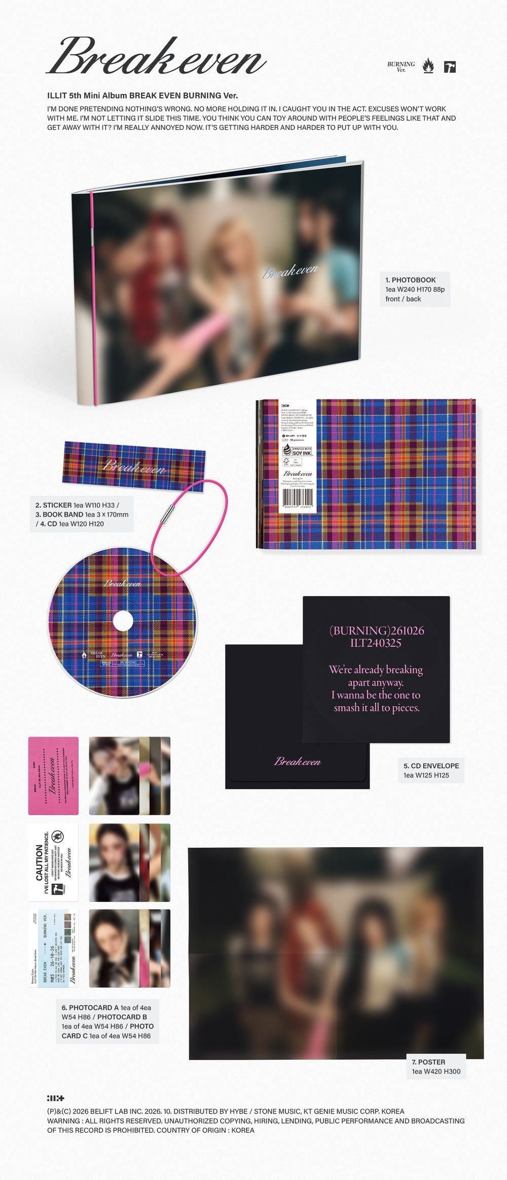 Pre-Order: ILLIT - BREAK EVEN [BURNING Ver.] Music CD
