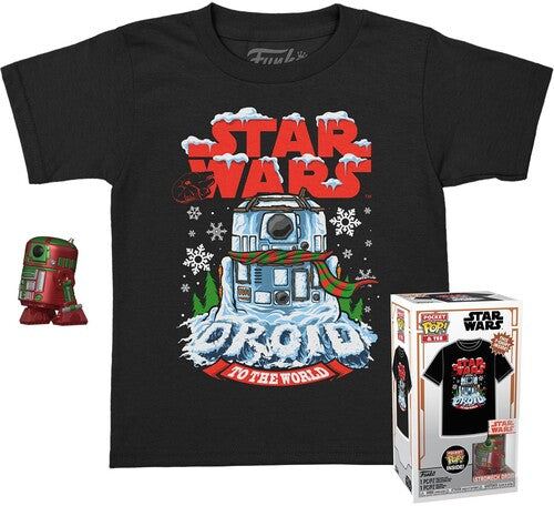 Funko Pocket Pop!&tee: - Star Wars-holiday R2d2(mt)- Xs - Collectibles