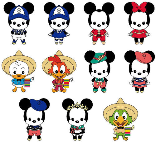 Mickey & Minnie Around The World 3d Foam Bag Clip - Mickey & Minnie Around The World 3d Foam Bag Clip - Collectibles