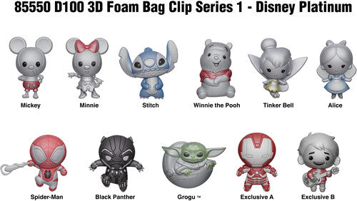 Disney 100 Multi 3d Foam Bag Clip - Series 1 - Disney 100 Multi 3d Foam Bag Clip - Series 1 - Collectibles