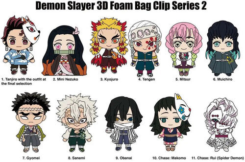 Demon Slayer 3d Foam Bag Clip - Series 2 - Demon Slayer 3d Foam Bag Clip - Series 2 - Collectibles