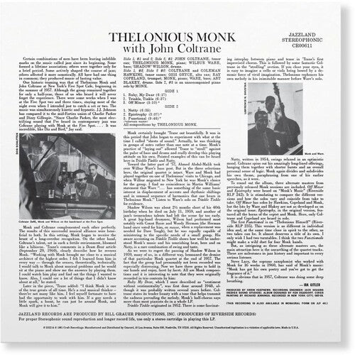 Thelonious Monk - Thelonious Monk With John Coltrane (Original Jazz Classics Series)