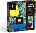 Galison - Andy Warhol Flowers 2 In 1 Sliding Wood Tile - Games