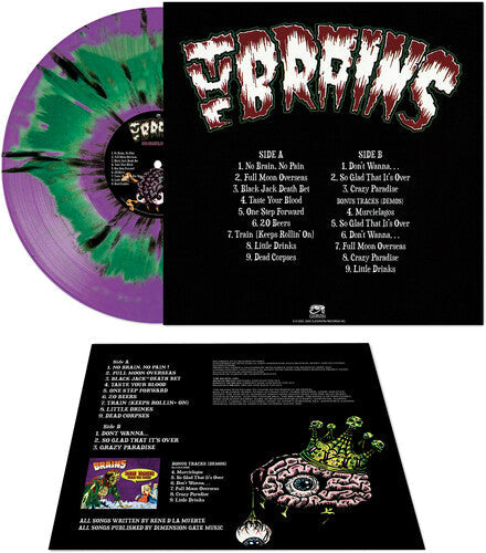 The Brains - No Brain No Pain - Green/purple Haze Splatter
