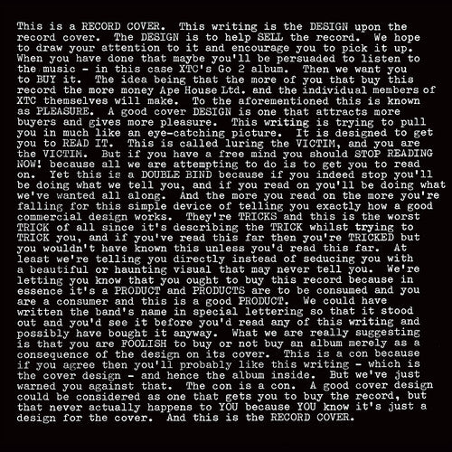 Xtc - Go2 - Vinyl Record