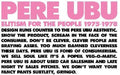 Pere Ubu - Elitism For The People: 1975-1978 - Music CD