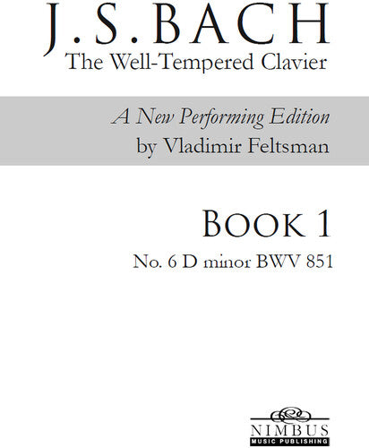 Bach,j.s. / Feltsman,vladimir - Book 1 - No. 6 D Minor - Books