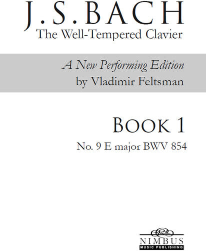Bach,j.s. / Feltsman,vladimir - Book 1 - No. 9 E Major - Books