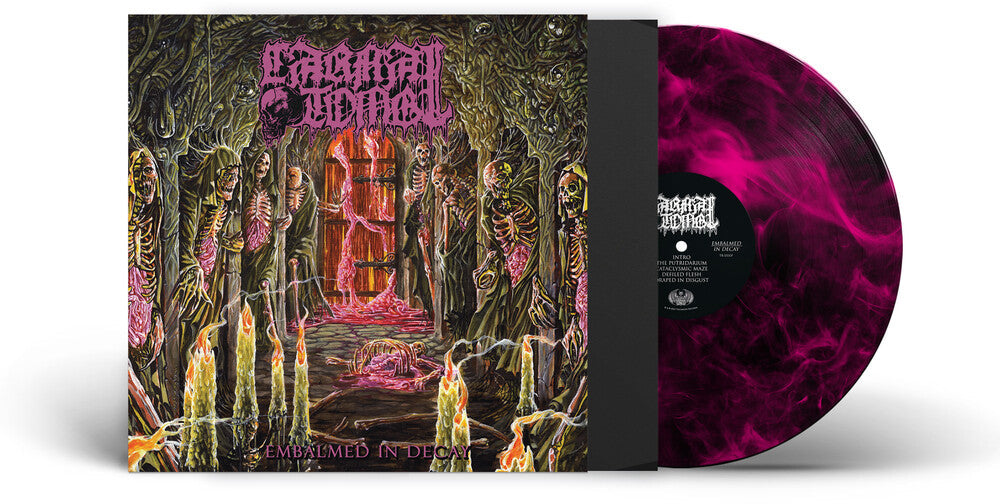 Embalmed In Decay - Magenta/Black Marble [Colored Vinyl] Vinyl Record