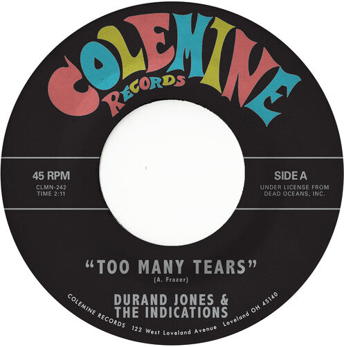 Jones,durand & The Indications - Too Many Tears / Cruisin' To The Parque - Blue - Vinyl Record