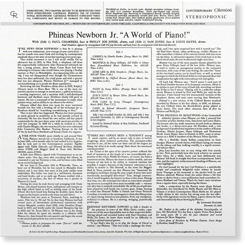 Newborn Jr - A World Of Piano! (Contemporary Records Acoustic Sounds Series)