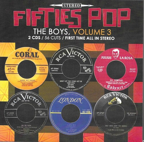 50s Pop Boys V3-56 Cuts-100% First Time / Var - 50s Pop Boys V3-56 Cuts-100% First Time / Var - Music CD