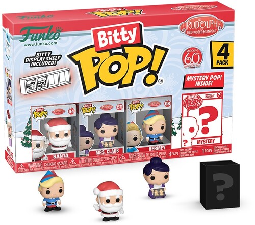 Bitty Pop Rudolph - Funko Bitty Pop Rudolph Santa 4 Pack - Collectibles