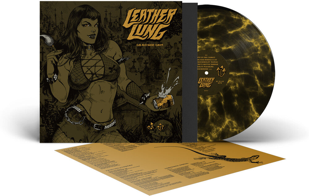 Graveside Grin - Black & Yellow Marble (Blk) (Ylw) [LP] Vinyl Record