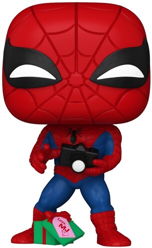 Pop Marvel Holiday - Pop Marvel Spiderman With Open Gift - Collectibles