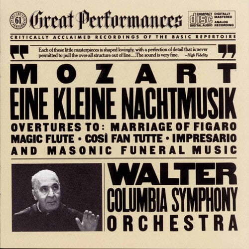 Mozart / Walter / Columbia Symphony - Eine Kleine Nachtmusik / Opera Overtures - Music CD