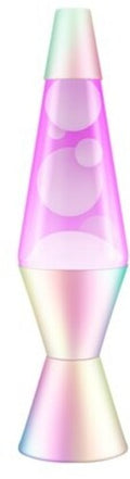 Lava Lamp Light White and Pink 14.5"