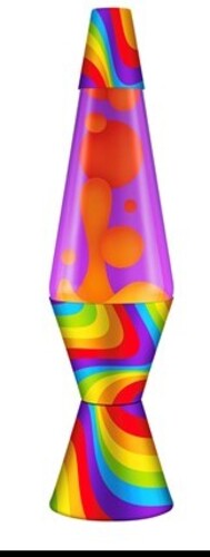 Lava Lamp Light Rainbow Of Colors 14.5"