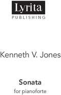 Jones,kenneth V. - Sonata For Pianoforte - Special Products
