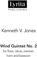 Jones,kenneth V. - Wind Quintet No. 2 - Special Products