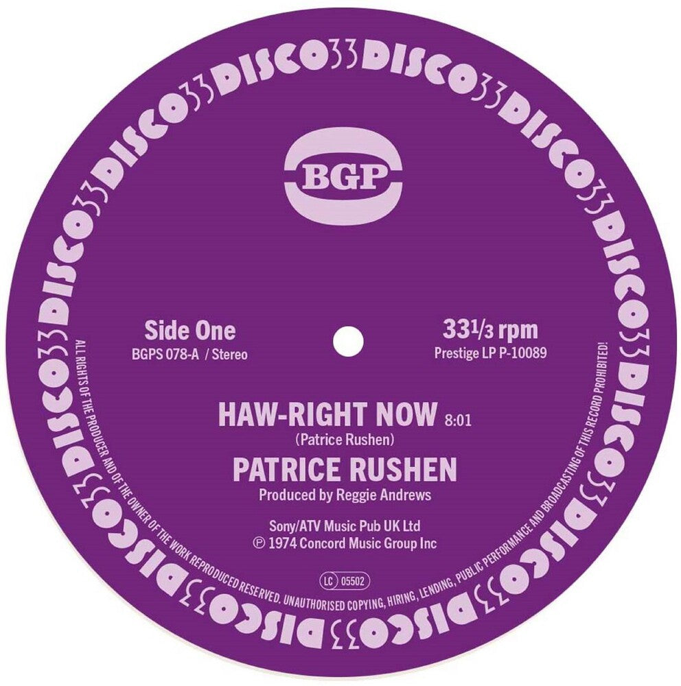Haw-Right Now / Kickin Back (Uk) [7" Vinyl] Vinyl Record