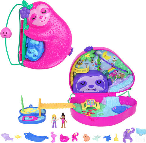 Polly Pocket - Polly Pocket Sloth Family 2 In 1 Purse Compact - Collectibles