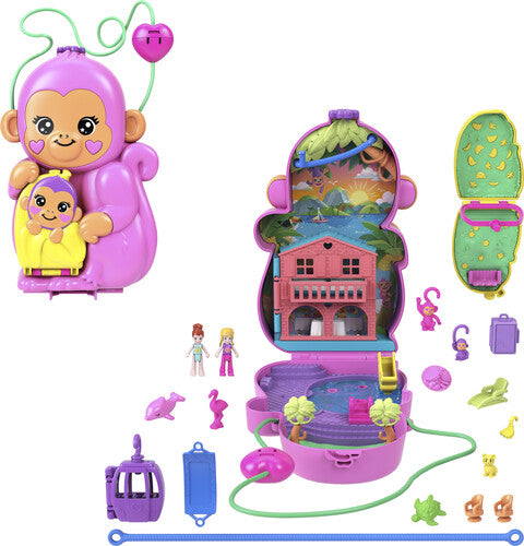 Polly Pocket - Polly Pocket Momma Monkey & Baby Playset - Collectibles