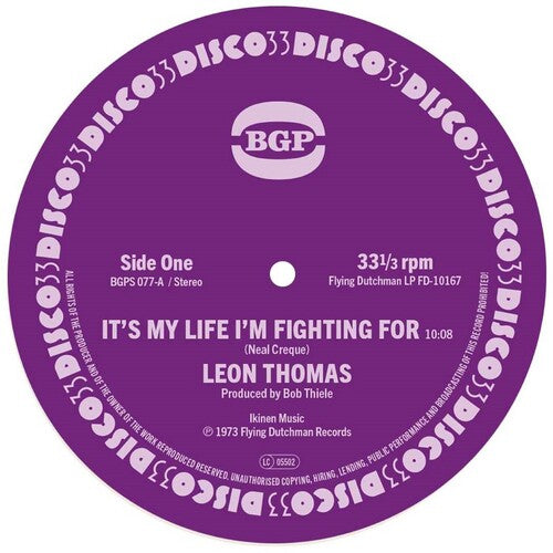 Thomas,leon - It's My Life I'm Fighting For / Shape Your Mind To - Vinyl Record