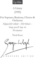 Lloyd,george - Litany For Soprano, Baritone, Chorus & Orchestra - Special Products