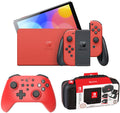 Nintendo Switch Cstc Oled Red Zen With Case Handheld Game Console 