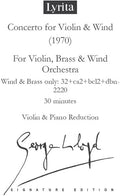 Lloyd,george - Concerto For Violin & Wind - Violin & Piano - Special Products