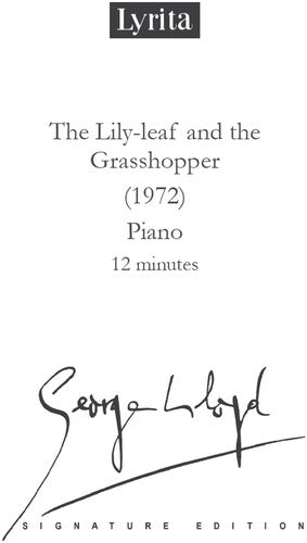 Lloyd,george - Lily-leaf & The Grasshopper For Solo Piano - Special Products